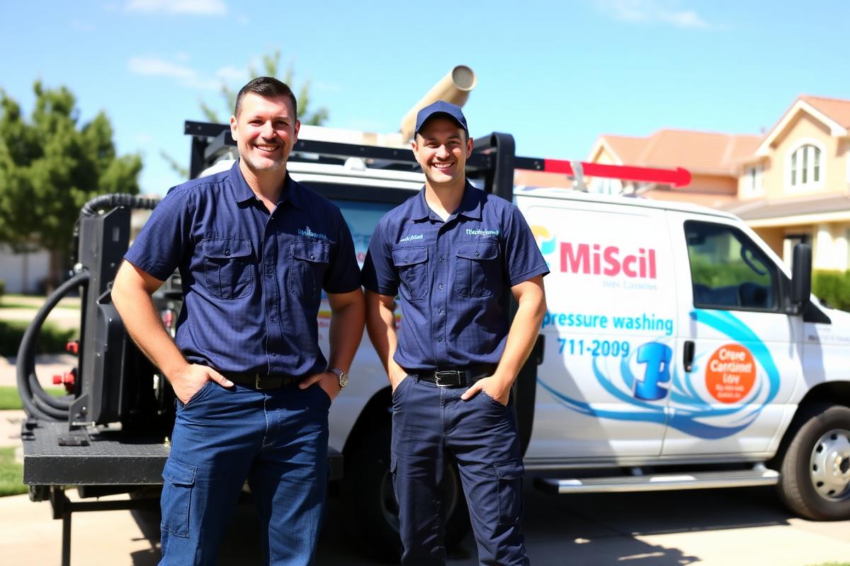 Yolerionez Co. pressure washing team in South Bend